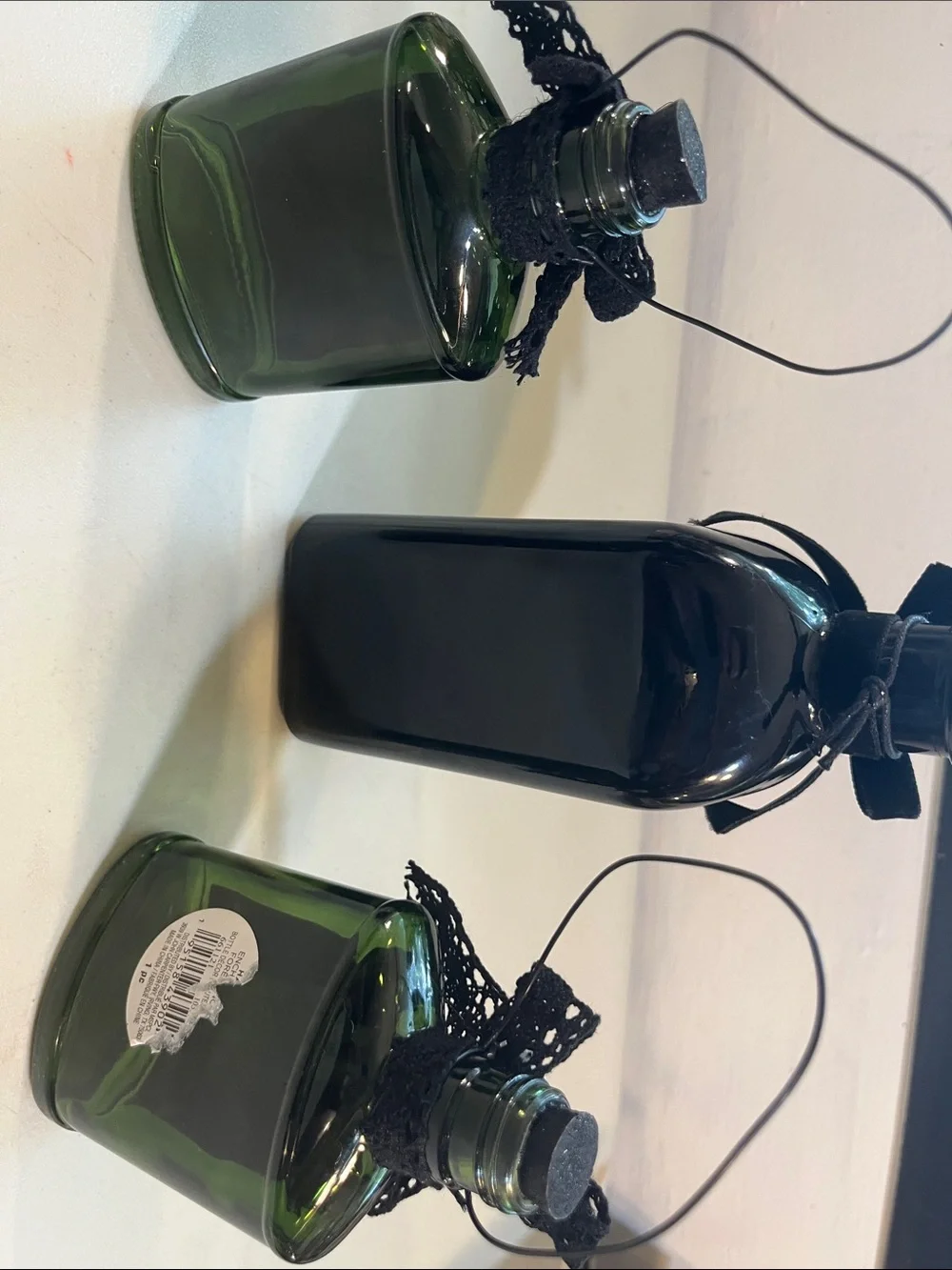 Raven's Claws Black & Green Decorative Apothecary Bottles - Gothic Home Accent